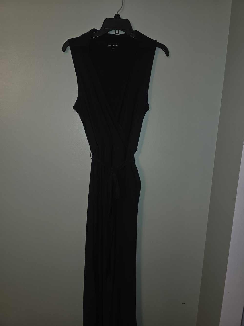 Sleeveless Black Wrap Jumpsuit